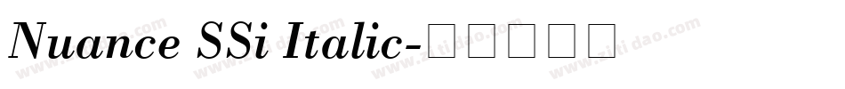 Nuance SSi Italic字体转换